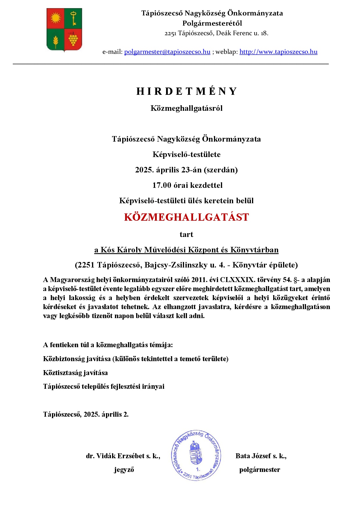 Közmeghallgatás